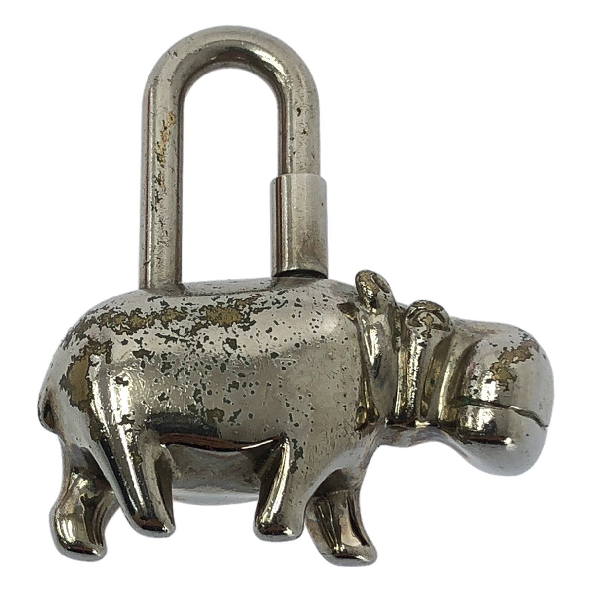 HERMES/愛馬仕| ANNÉE DES FLEUVES 2005 河馬 Cadena 包款 |銀