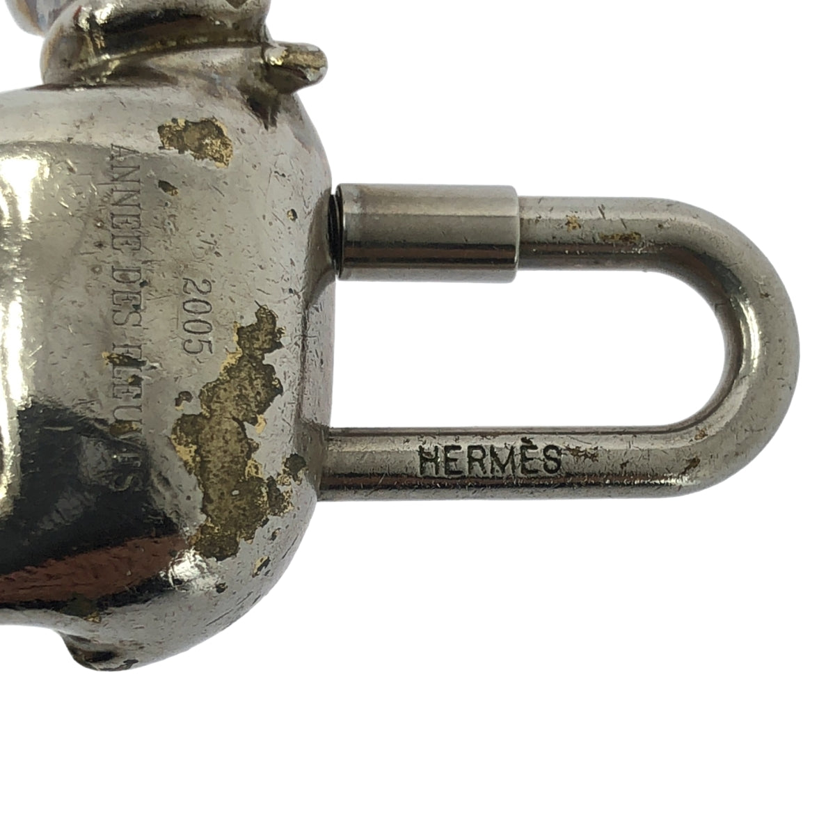 HERMES/愛馬仕| ANNÉE DES FLEUVES 2005 河馬 Cadena 包款 |銀