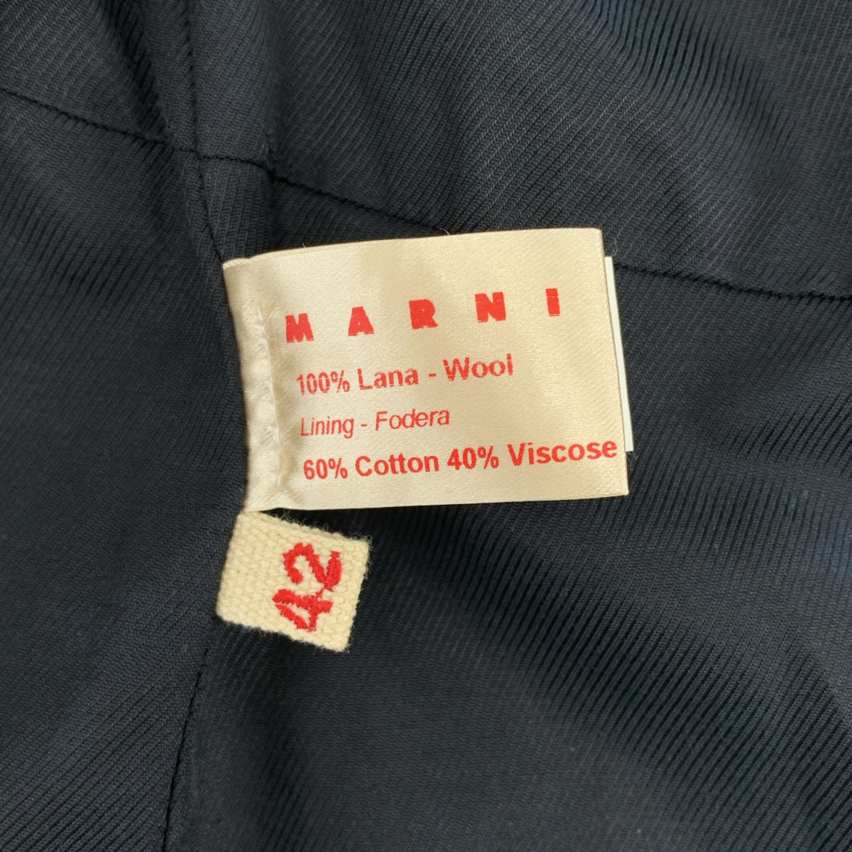 MARNI / マルニ | ノーカラー ジップアップ ブルゾン ジャケット / 総裏地 | 42 | チャコールブラック | レディース