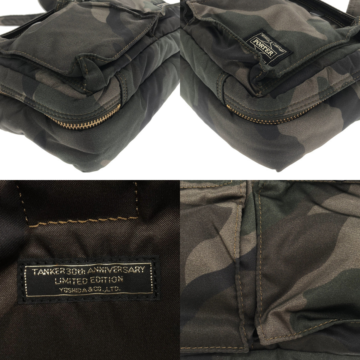 PORTER / 포터 | LIMITED EDITION / 30th ANNIVERSARY TANKER / 유조선 총 무늬 위장 위장 위장 숄더백 |