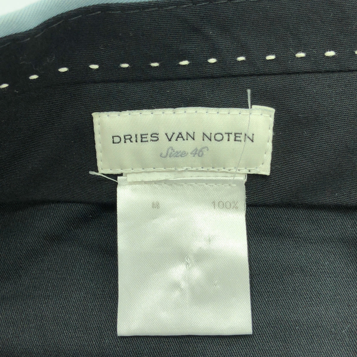 DRIES VAN NOTEN | Side adjuster center press cotton slacks | 46 | Men's