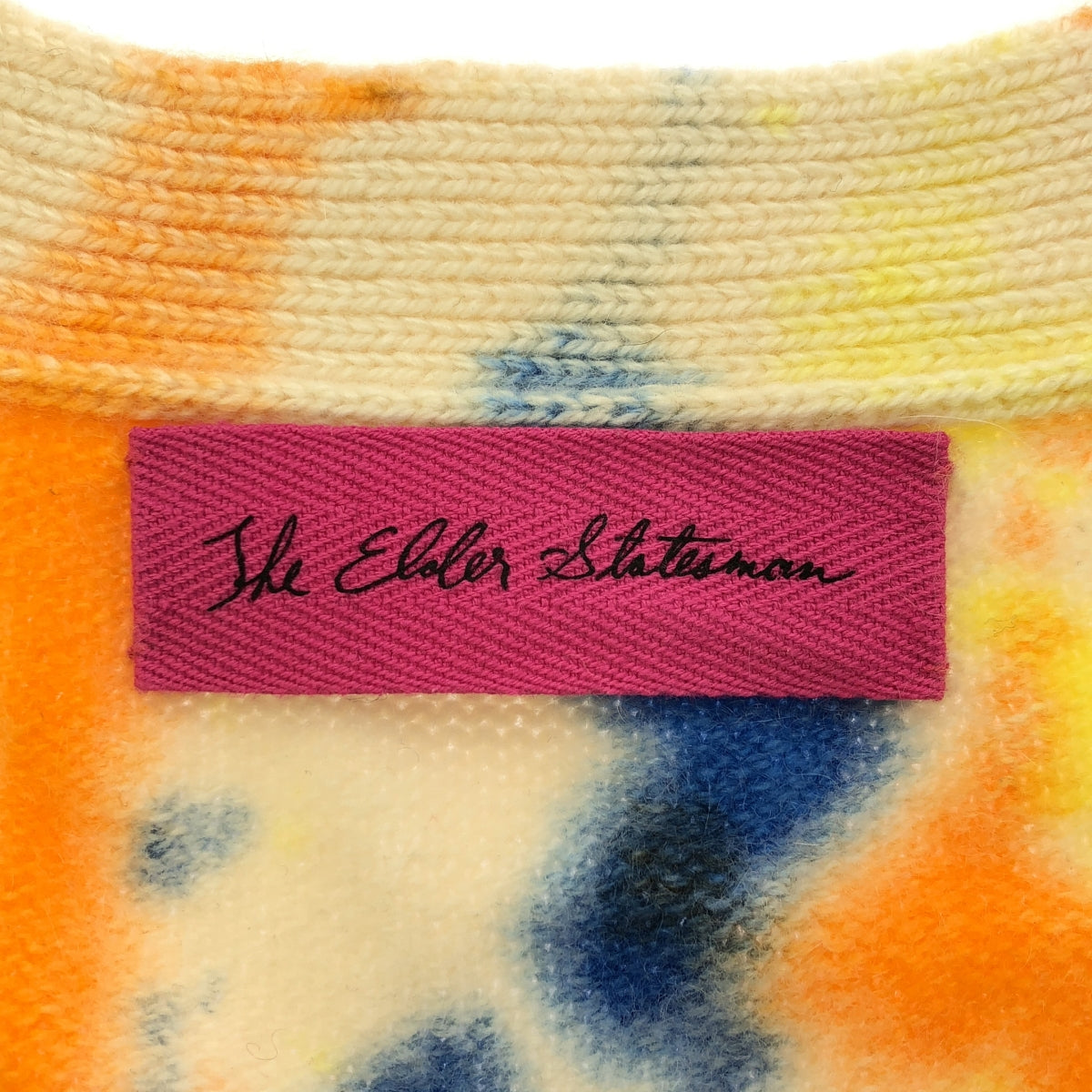 【美品】  The Elder Statesman / ジエルダーステイツマン | cashmere 100％ / カシミヤ ニット カーディガン | XS | マルチカラー | レディース