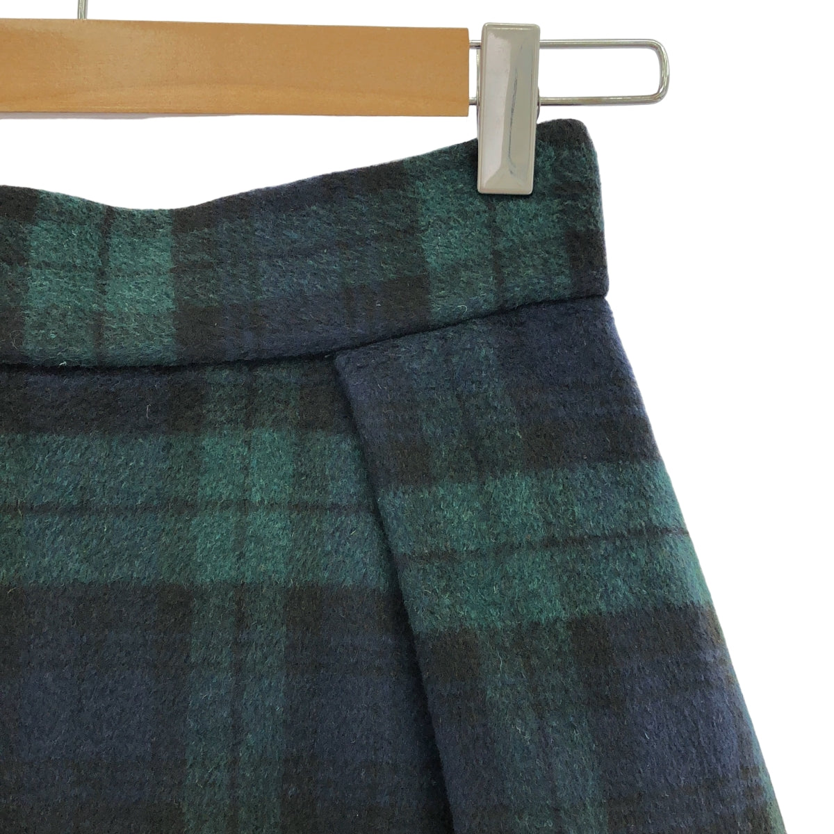 ジェンヌ　JENNE フレアスカート　チェック柄　グリーン　S　秋冬 JENNE / ジェンヌ | ブラックウォッチチェック フレアスカート