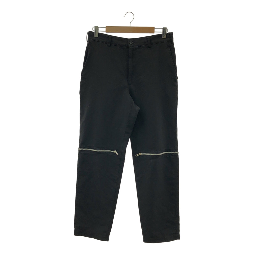 BLACK COMME des GARCONS / ブラックコムデギャルソン | 2018SS | ポリ縮絨 ジップデザイン パンツ | M | メンズ