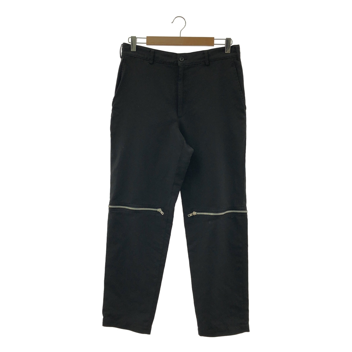 BLACK COMME des GARCONS / ブラックコムデギャルソン | 2018SS | ポリ縮絨 ジップデザイン パンツ | M | メンズ