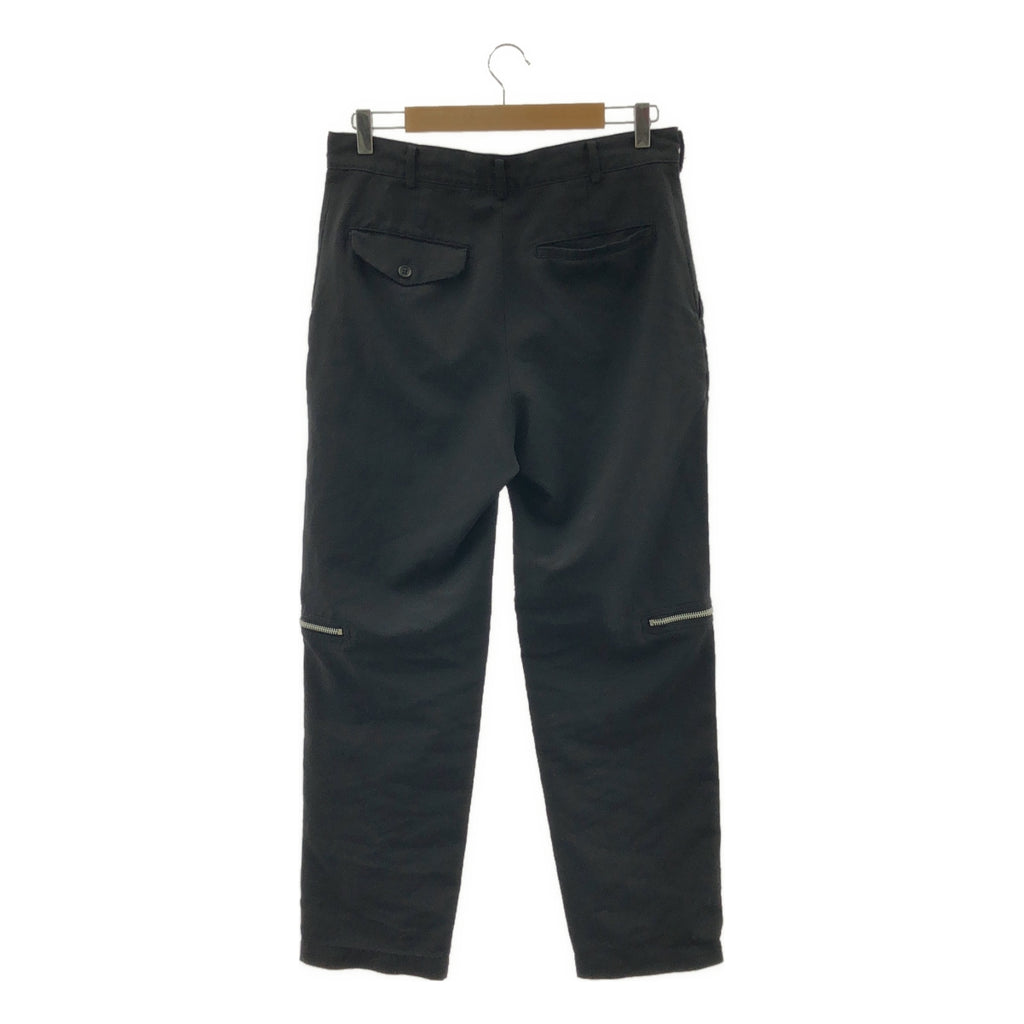 BLACK COMME des GARCONS / ブラックコムデギャルソン | 2018SS | ポリ縮絨 ジップデザイン パンツ | M | メンズ