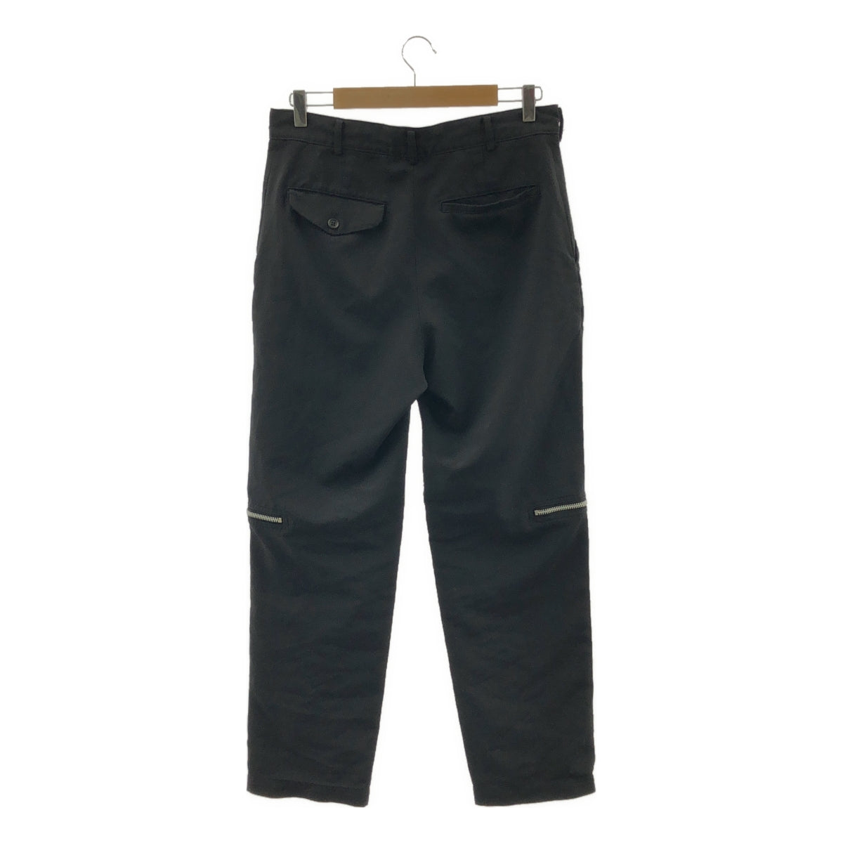 BLACK COMME des GARCONS / ブラックコムデギャルソン | 2018SS | ポリ縮絨 ジップデザイン パンツ | M | メンズ