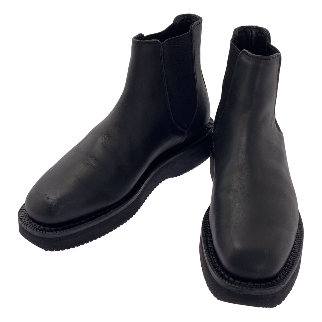 AURALEE / 오라리 | × FOOT THE COACHER / LEATHER SQUARE BOOTS 가죽 스퀘어 투 사이드 고어 부츠 | 6.5 |