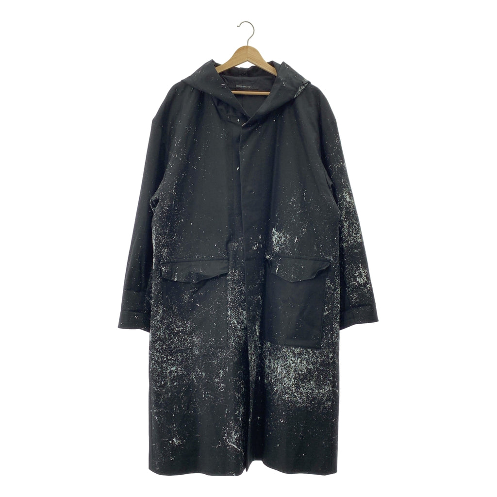 DRESSEDUNDRESSED / 드레스 앤 드레스드 | 페인트 가공 후드 롱 코트 | 2 | 남성
