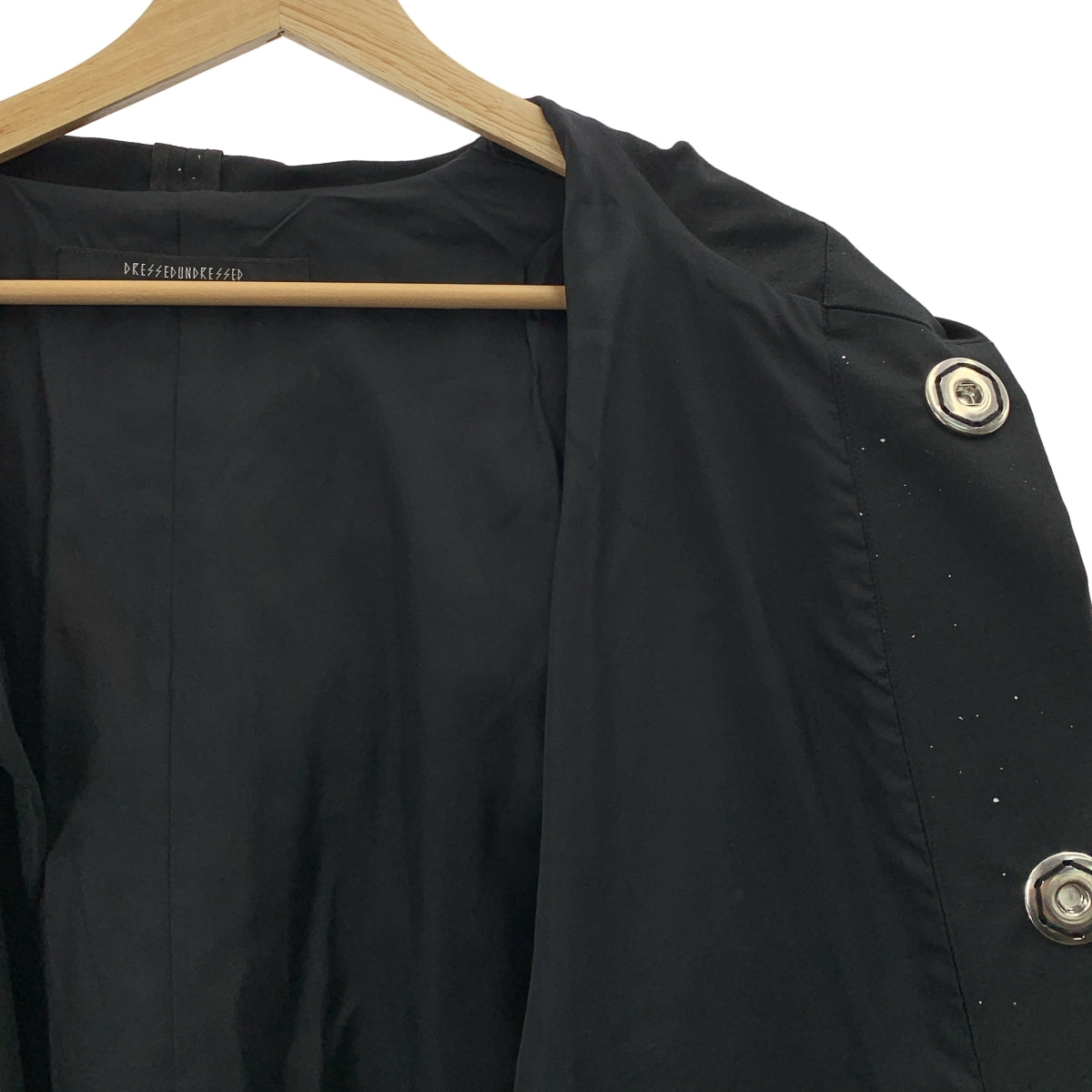 DRESSEDUNDRESSED / 드레스 앤 드레스드 | 페인트 가공 후드 롱 코트 | 2 | 남성