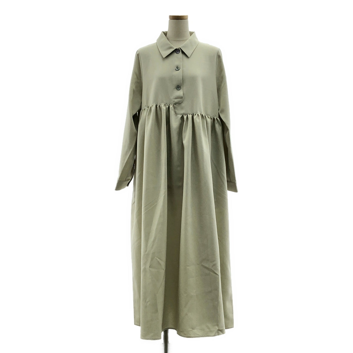HeRIN.CYE / ヘリンドットサイ | Volume shirt dress ボリュームシャツドレス ワンピース | F | ベージュ | レディース
