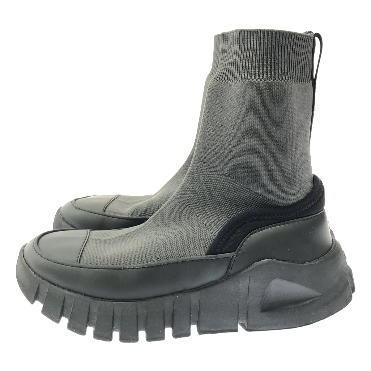 Y's / 와이즈 요우지야마모토 | POLYESTER KNIT DAD SNEAKERS 니트 더드 스니커즈 | 블랙 / 그레이 | 여성