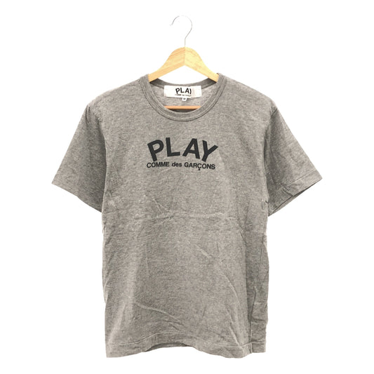 PLAY COMME des GARCONS | PLAY LOGO T-SHIRT PRINTED CUT AND SUED | M | GRAY | WOMEN'S