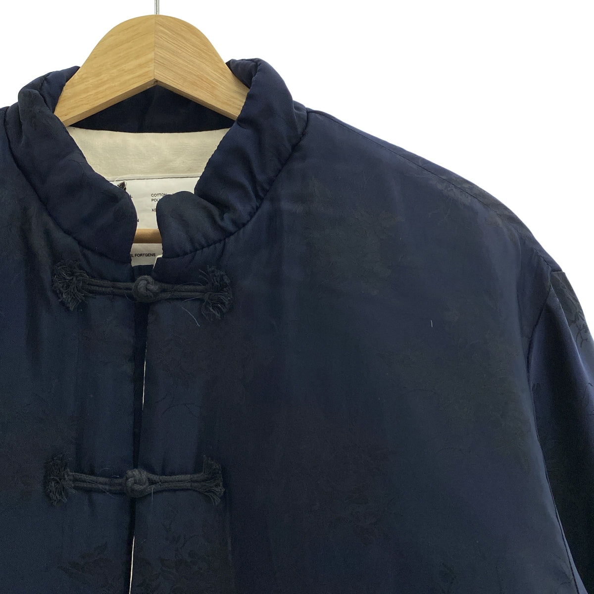 【新品】  CAMIEL FORTGENS / カミエルフォートへンス | 2022AW | PADDED CHAINA JACKET フラワー柄 リサイクルダウン チャイナジャケット | S | ネイビー | メンズ