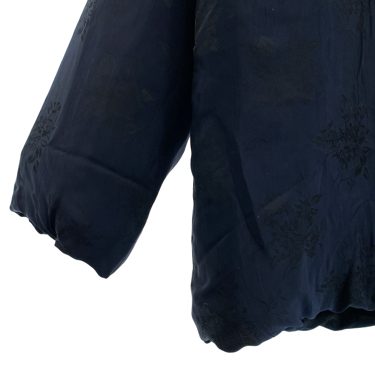 【新品】  CAMIEL FORTGENS / カミエルフォートへンス | 2022AW | PADDED CHAINA JACKET フラワー柄 リサイクルダウン チャイナジャケット | S | ネイビー | メンズ