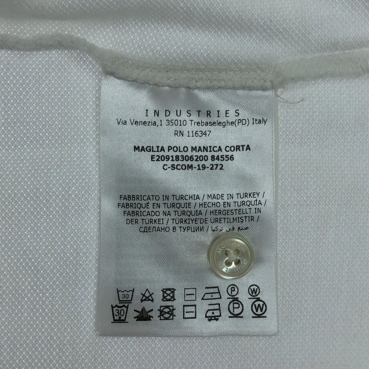 MONCLER | MAGLIA POLO MANICA CORTA pique polo shirt | XL | Men's