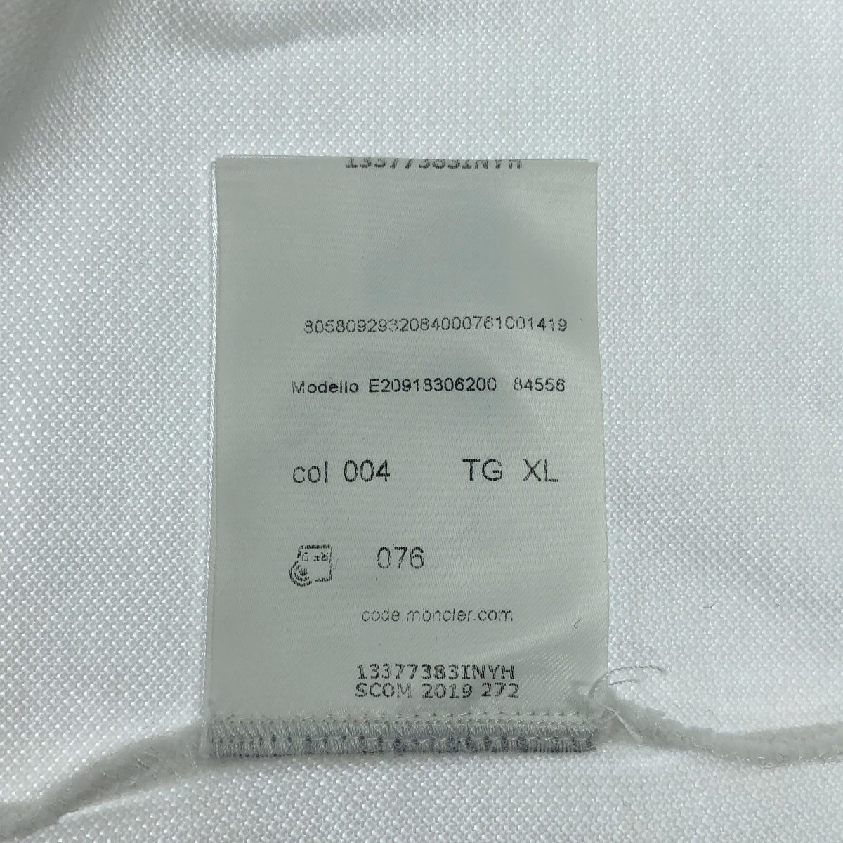 MONCLER | MAGLIA POLO MANICA CORTA pique polo shirt | XL | Men's