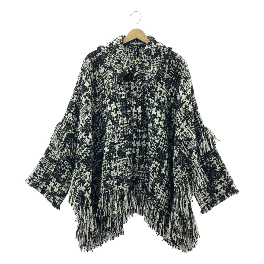 DOLCE＆GABBANA / ドルチェ＆ガッバーナドルガバ | ツイード ポンチョ ジャケット | 38 | レディース