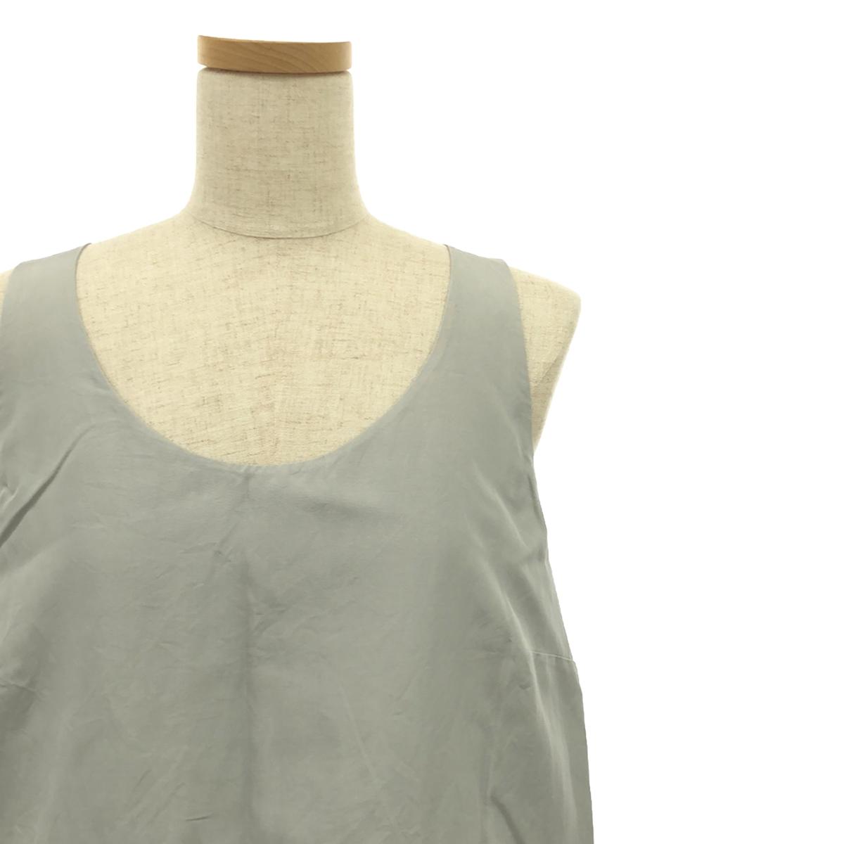 N_8 / Enneotto | Silk blend sleeveless round neck dress | 42 | Gray | Women's