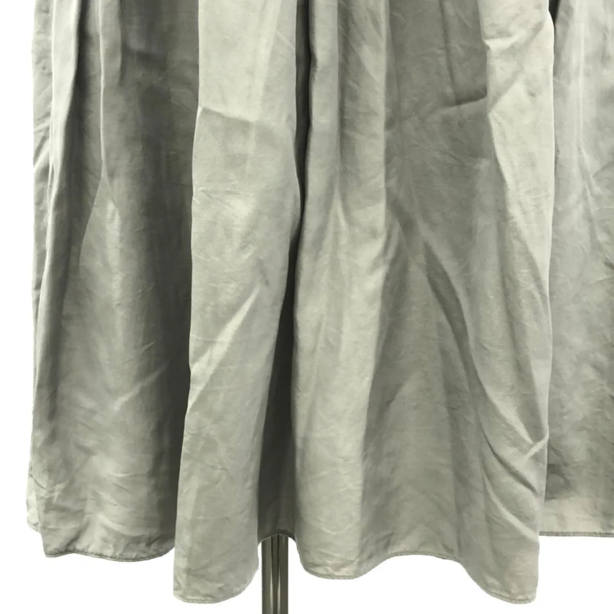 N_8 / エンネオット | シルク混 ノースリーブ ラウンドネックワンピース | 42 | グレー | レディース