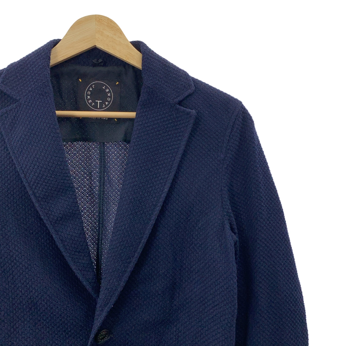 CLAUDIO TONELLO / クラウディオトネッロ | T-JACKET コットンニット テーラードジャケット | XS | ネイビー | メンズ