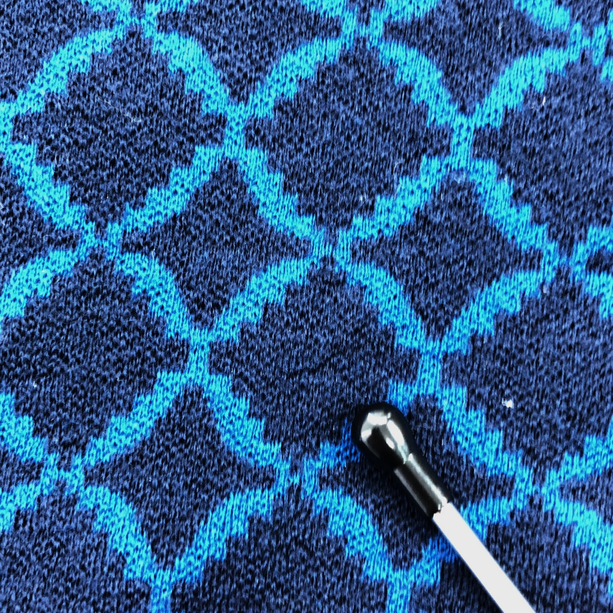 A.P.C. / アーペーセー | ウール 総柄 Vネック ベスト | M | ネイビー/ブルー | レディース