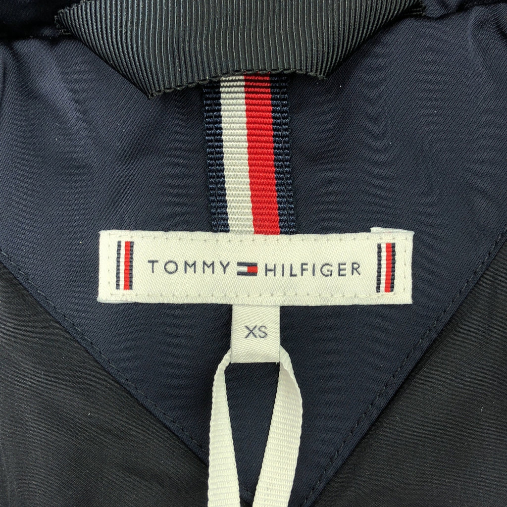 【미품】 TOMMY HILFIGER / 토미 힐피거 | 새틴 푸디드 다운 재킷 | XS | 다크 네이비 | 여성