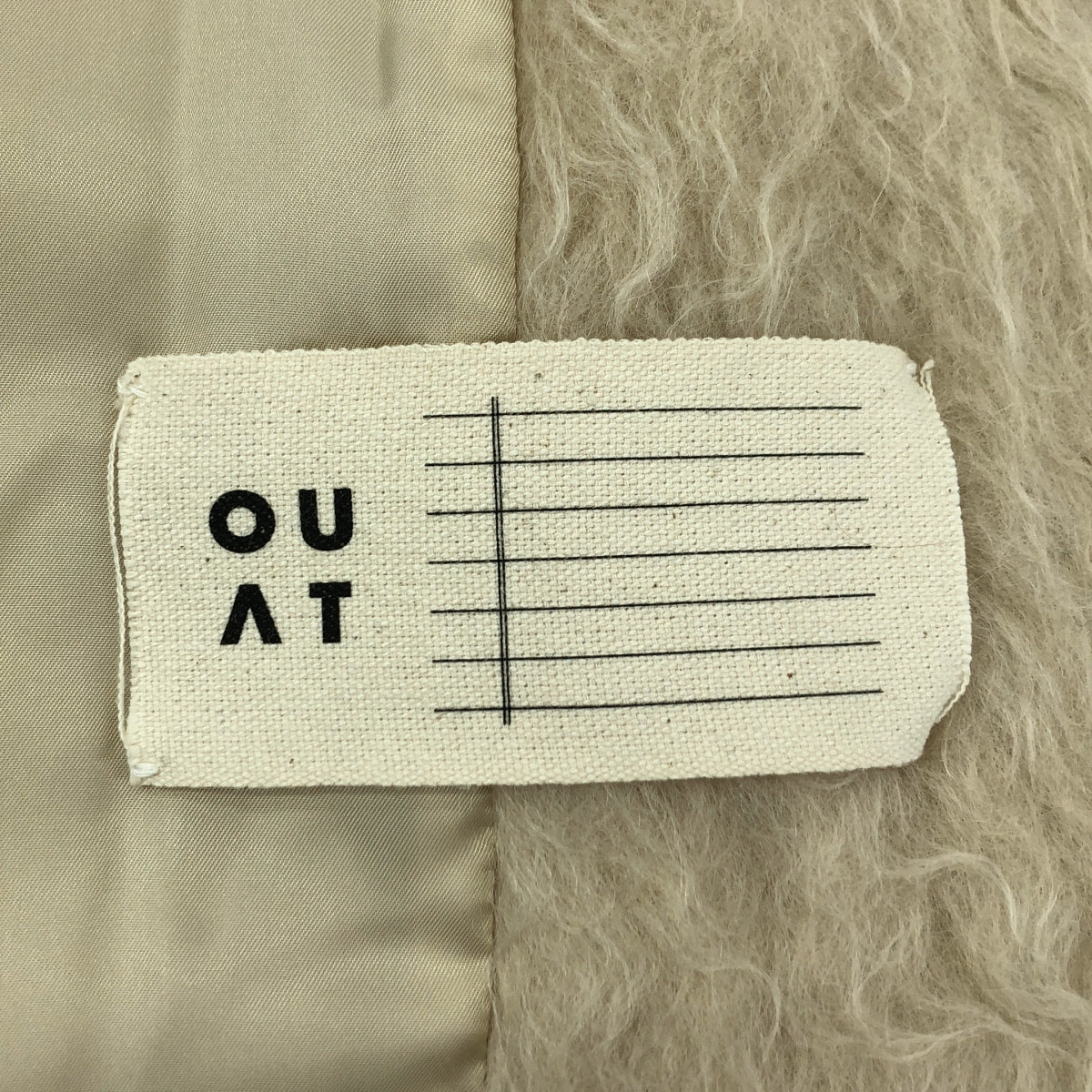 OUAT / オーユーエーティー | 2021AW | モヘヤ混 ファー ベスト | 1 | アイボリー/ベージュ | メンズ
