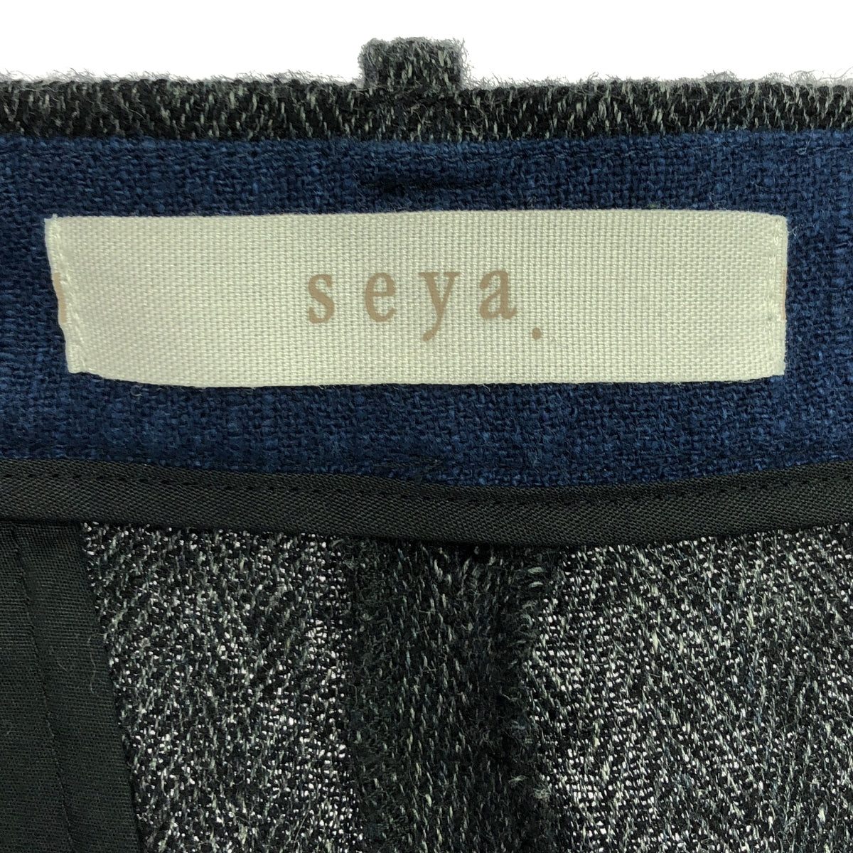 seya. / セヤ | TRAVEL PANTS リネン ウール ヘリンボーン トラベルパンツ | L | グレー | メンズ