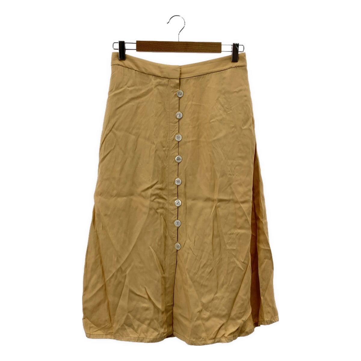 JIL SANDER / 질산더 | 2022AW | 백 플리츠 롱 스커트 | 36 | 베이지 | 여성