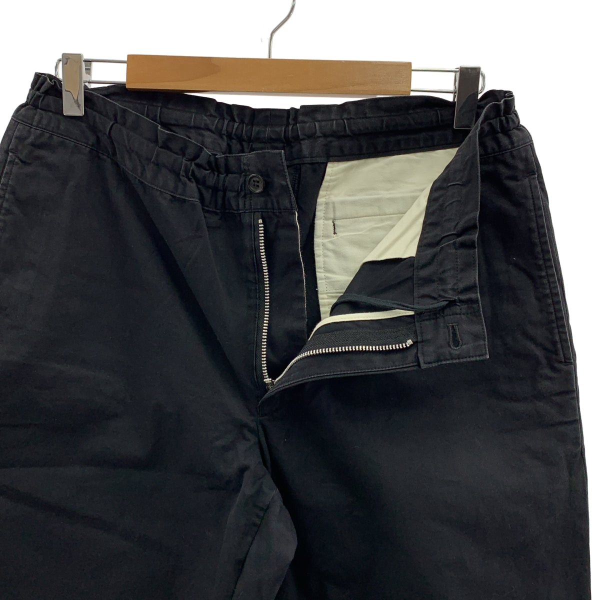 COMME des GARCONS HOMME DEUX / コムデギャルソンオムドゥ | 2016SS | コットン ドローストリング テーパード スラックス パンツ | M | ブラック | メンズ