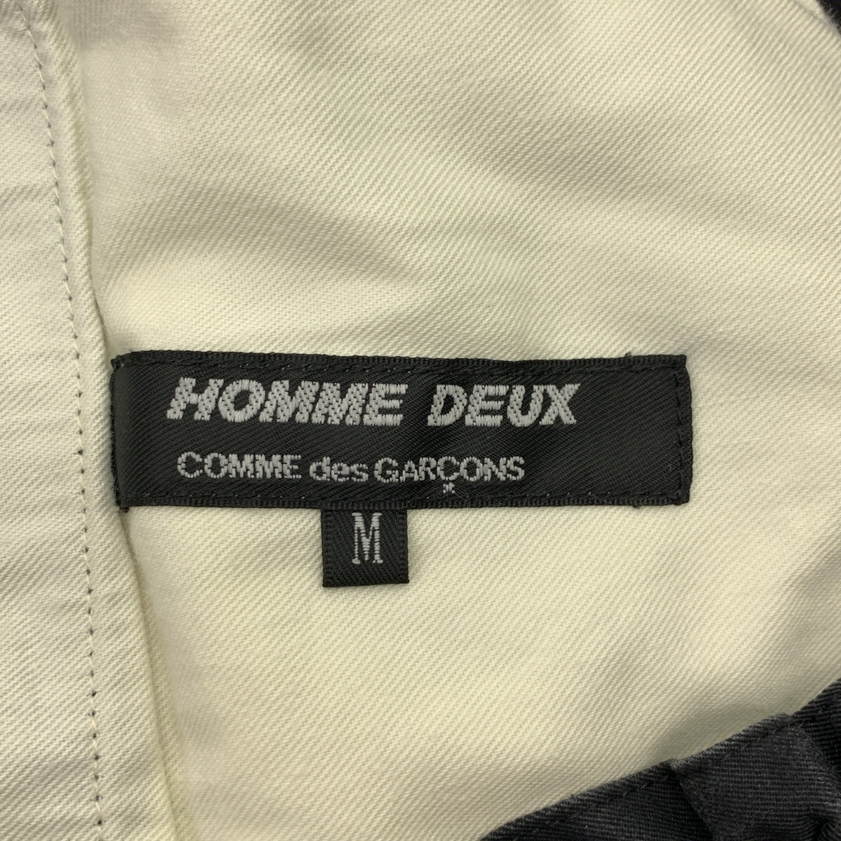 COMME des GARCONS HOMME DEUX / 콤데 갤슨 옴두 | 2016SS | 코튼 드로스트링 테이퍼드 슬랙스 팬츠 | M | 블랙 | 남성