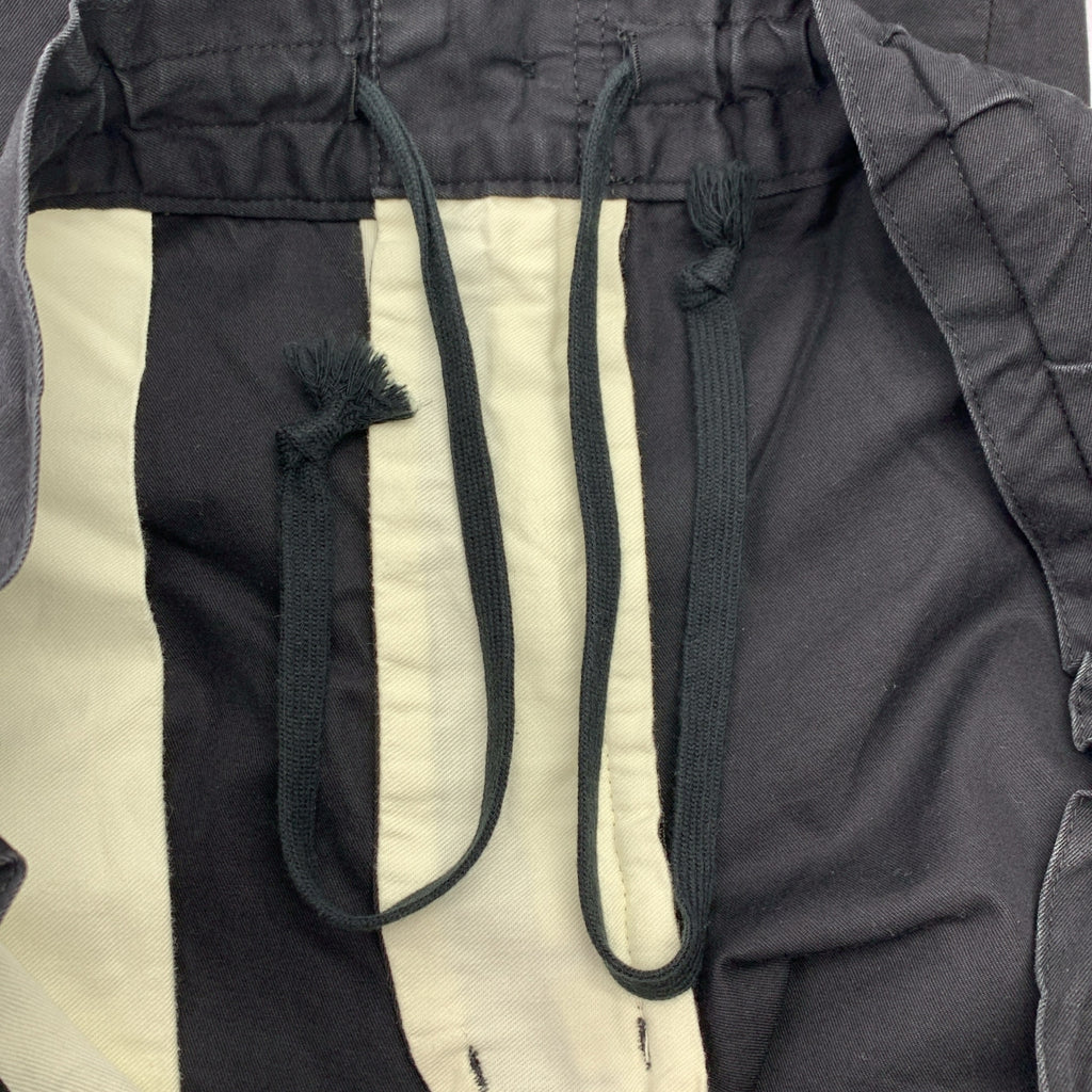 COMME des GARCONS HOMME DEUX / 콤데 갤슨 옴두 | 2016SS | 코튼 드로스트링 테이퍼드 슬랙스 팬츠 | M | 블랙 | 남성