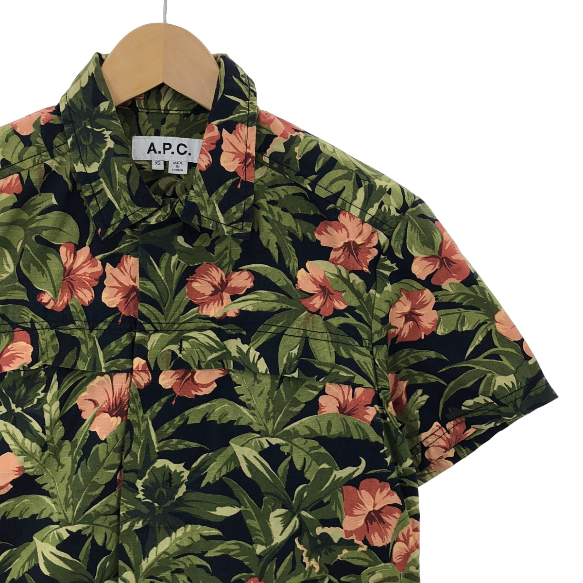 APC | All-over Botanical Ripstop Flyfront Shirt | XS | Men's