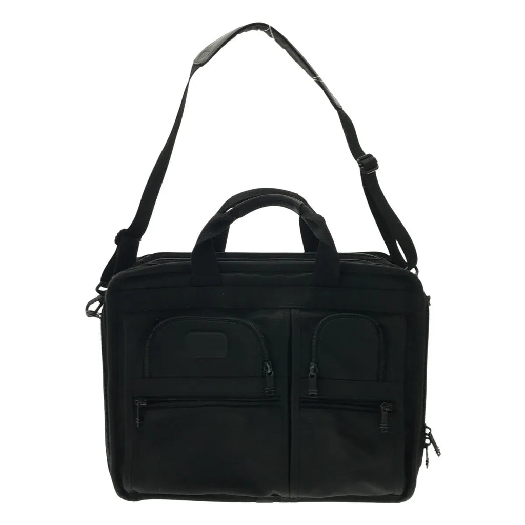 【美品】  TUMI / トゥミ | 2way ショルダー付き レザー切替 ナイロン ビジネストートバッグ / ブリーフケース | ブラック | メンズ