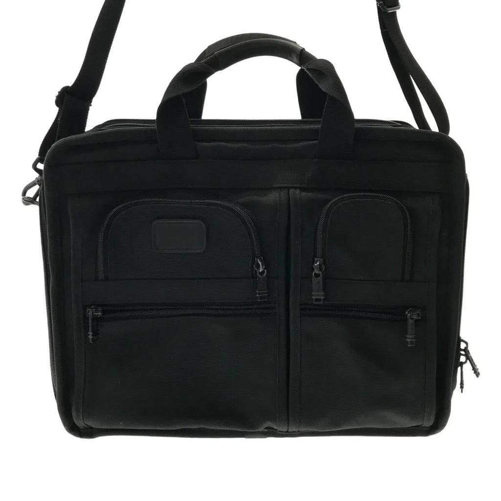 【美品】  TUMI / トゥミ | 2way ショルダー付き レザー切替 ナイロン ビジネストートバッグ / ブリーフケース | ブラック | メンズ