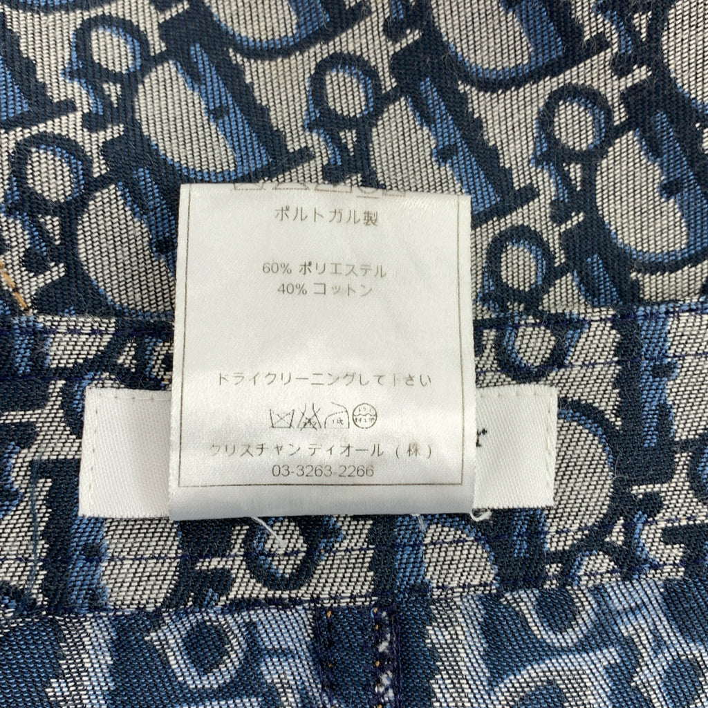 Christian Dior / クリスチャンディオール | 総柄 オブリーク ジャガード ロゴボタン バックスリット スカート | 38 | レディース