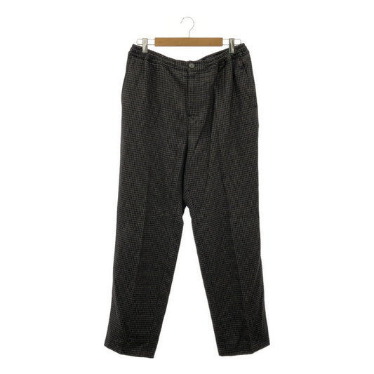 STUSSY / 스테이시 | 2021AW | × Loro Piana / 로로 피아나 WOOL / SILK Houndstooth Bryan Pants 치토리 무늬 브라이언 팬츠 | L | 네이비 / 브라운 | 남성