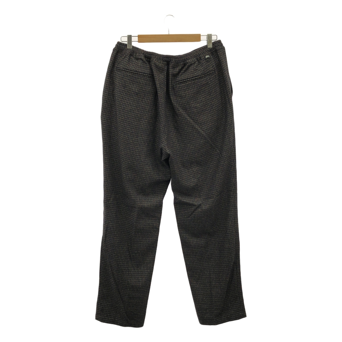 STUSSY / 스테이시 | 2021AW | × Loro Piana / 로로 피아나 WOOL / SILK Houndstooth Bryan Pants 치토리 무늬 브라이언 팬츠 | L | 네이비 / 브라운 | 남성