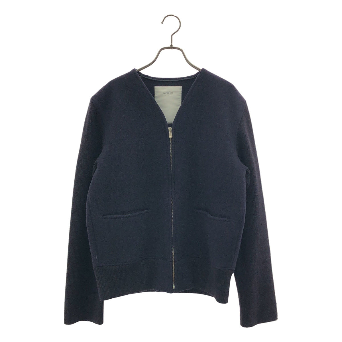 OVERCOAT / オーバーコート | Collarless Zip-Up Blouson ウール