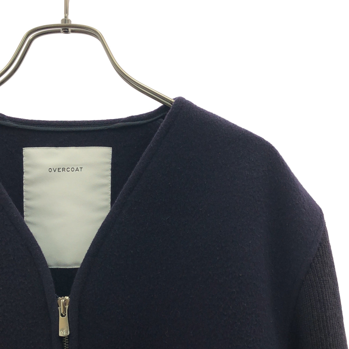 OVERCOAT / オーバーコート | Collarless Zip-Up Blouson ウール