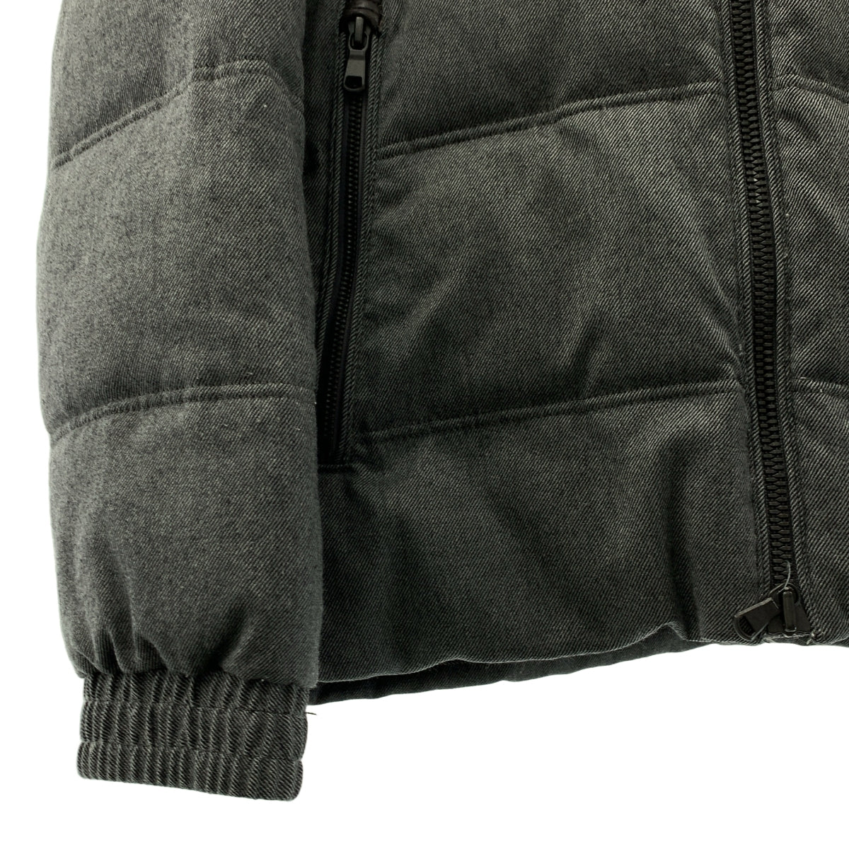 EDIFICE / エディフィス | ウール フーデッド ダウンジャケット | 44 | グレー | メンズ