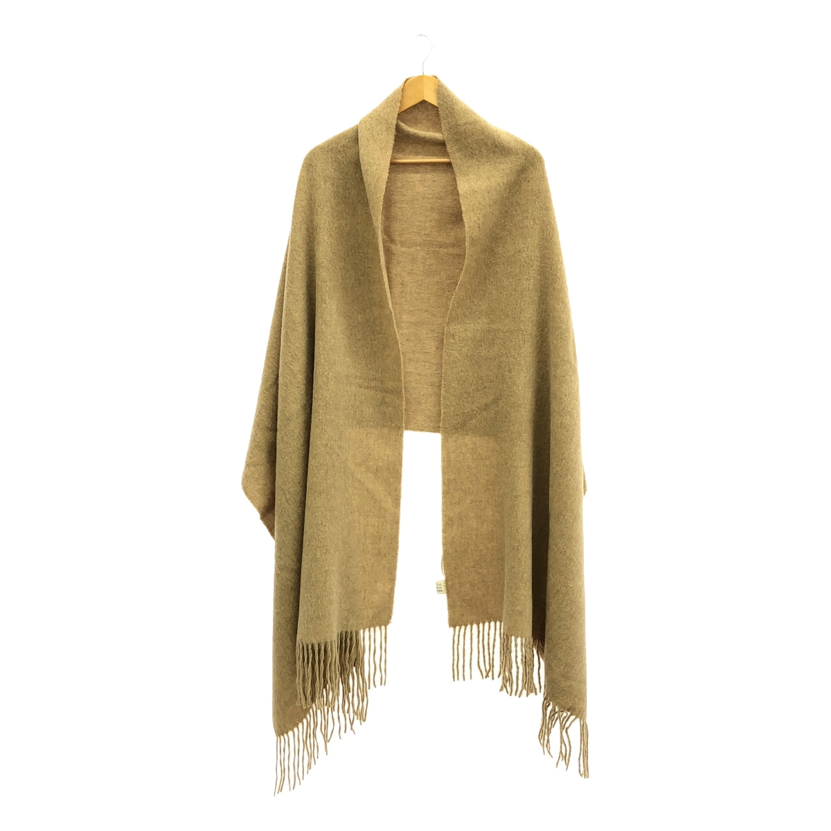 [美麗狀態] ASAUSE MELER / 麻生梅勒 |羊駝毛茸茸流蘇大披肩 |淺褐色的