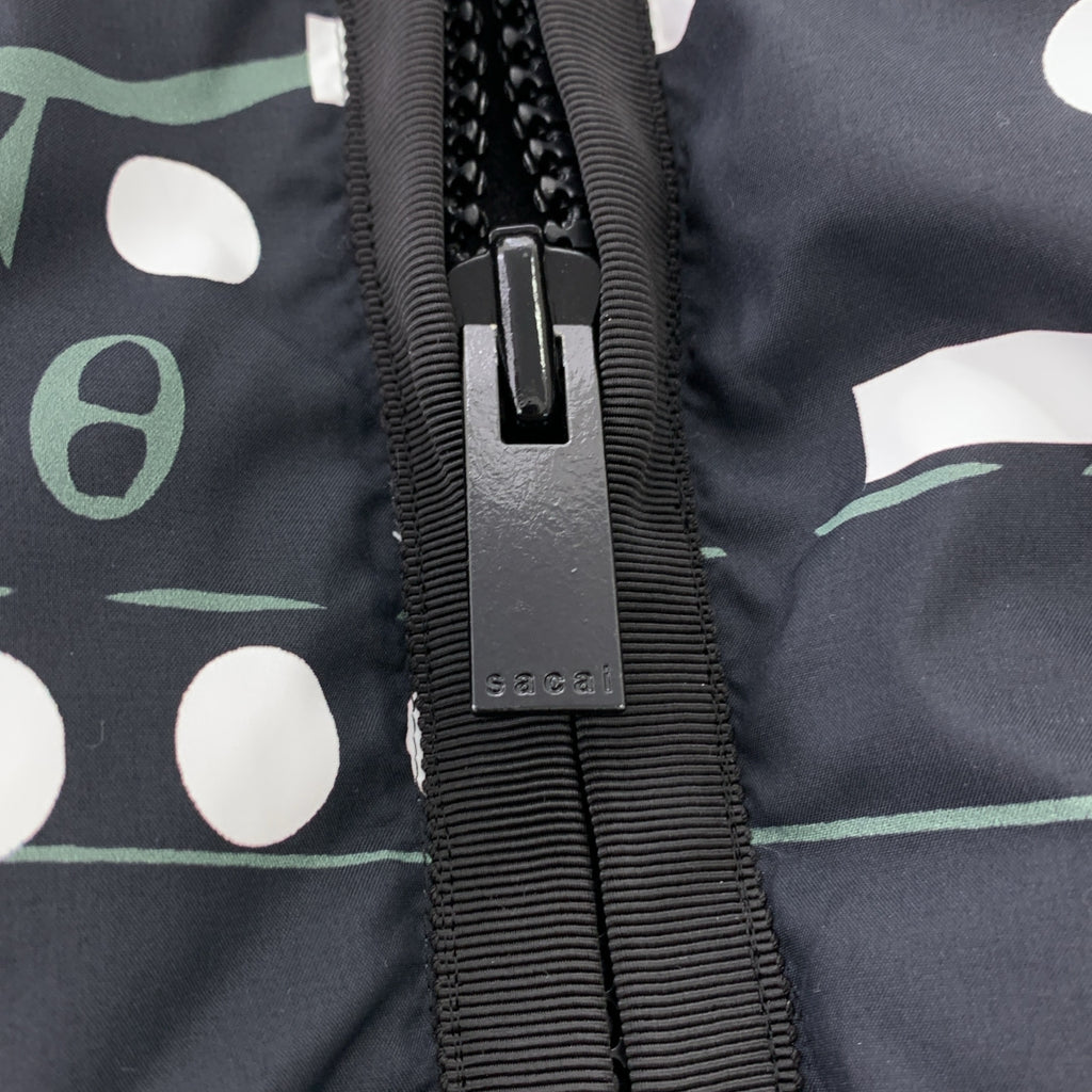 sacai / サカイ | 2023AW | × INTERSTELLAR / PRIMALOFT / プリマロフト 総柄 ロゴ ボア 異素材 切替 オーバー ジャケット ブルゾン | 2 | レディース