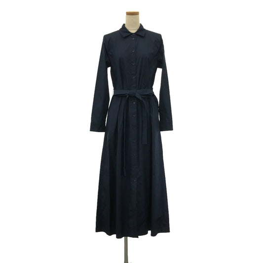 [Good Condition] S MAX MARA / S Max Mara | Cotton Long Shirt Dress | 40 | Navy | Women's