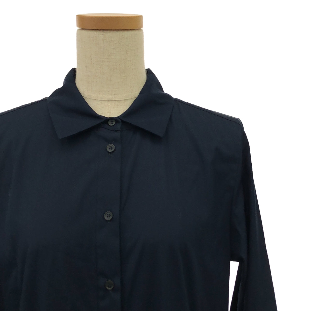 [Good Condition] S MAX MARA / S Max Mara | Cotton Long Shirt Dress | 40 | Navy | Women's