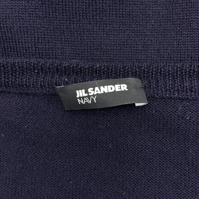 JIL SANDER NAVY / ジルサンダーネイビー | ウール チェック プルオーバーニット | S | レディース