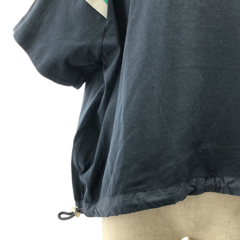 sacai / sacai | 2022春夏 | 異材質拼接寬版抽繩口袋T恤上衣 | 1 | 女款