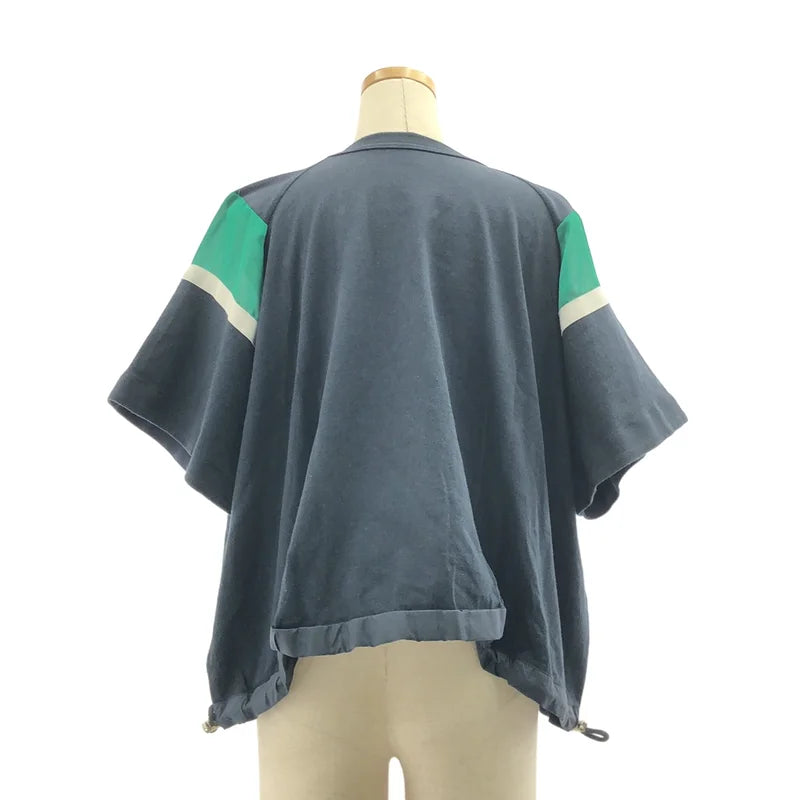 sacai / sacai | 2022春夏 | 異材質拼接寬版抽繩口袋T恤上衣 | 1 | 女款