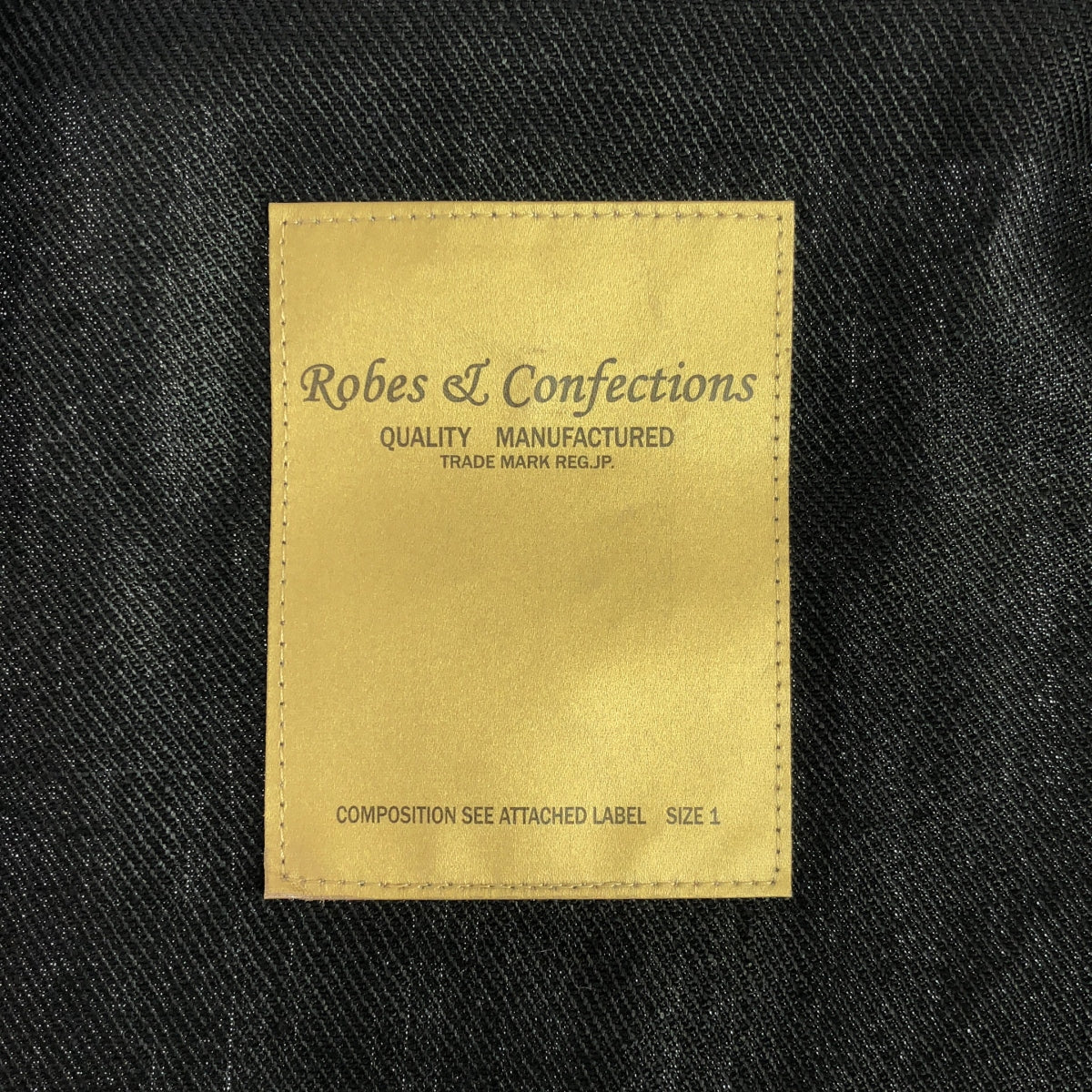 [Beautiful Condition] Robes&amp;Confections | Linen Ribbon Belt Single Jacket | Black | Women's